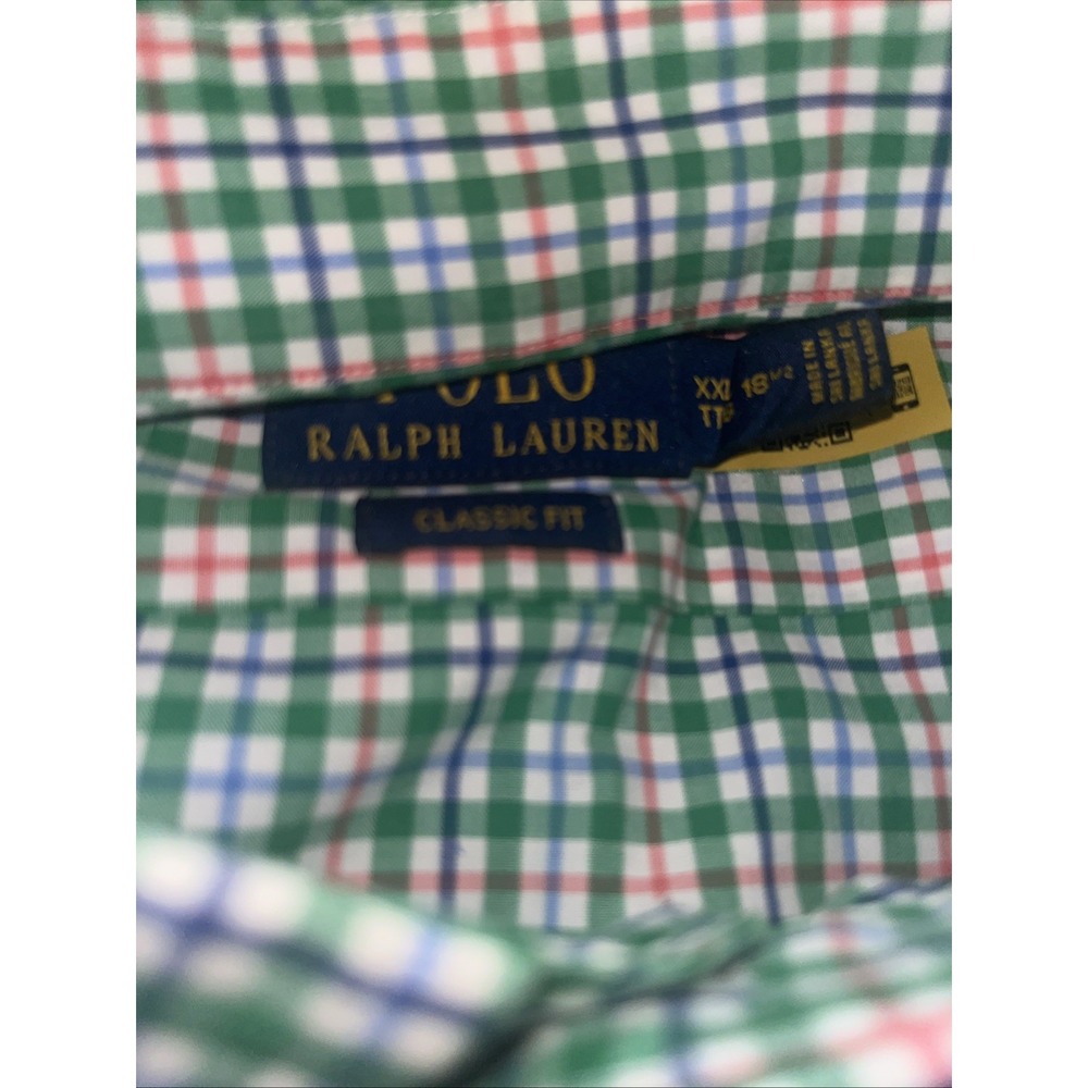 Polo Ralph Lauren Shirt Mens Sz XXL Multicolor Plaid Classic Fit L/S Button Up - Picture 5 of 6
